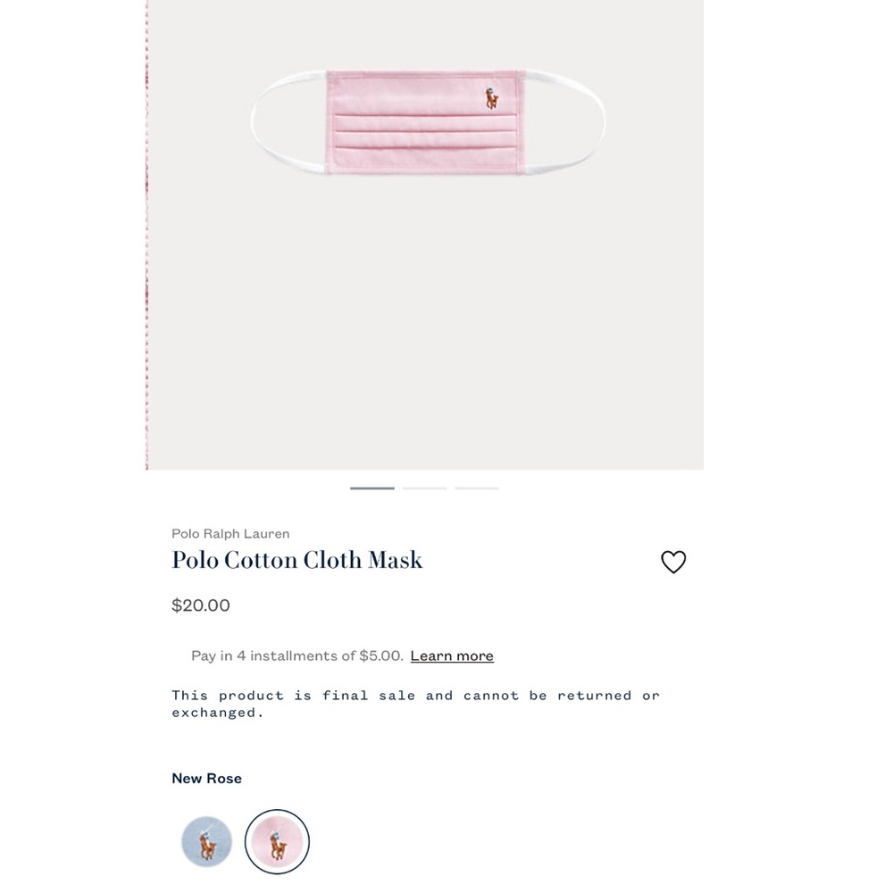 Polo Cotton Cloth Mask NEW!